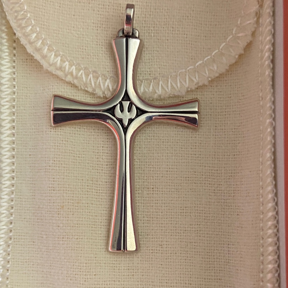 James Avery Discontinued Holy Spirit Cross 
Sterling Silver